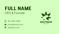 Green Bull Cannabis Leaf Business Card Image Preview
