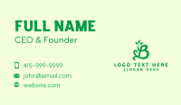 Green Natural Letter B Business Card Image Preview