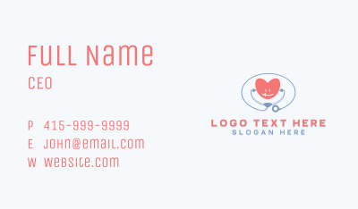 Medical Heart Stethoscope Business Card Image Preview