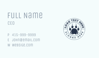 Wildlife Vet Paw Business Card Image Preview