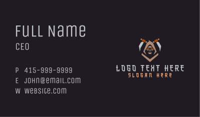 Grim Reaper Mascot Business Card Image Preview