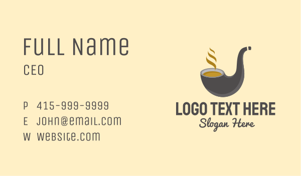 Pipe Coffee Latte  Business Card Design Image Preview