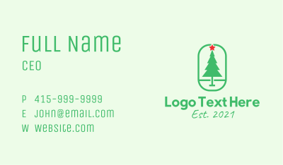 Christmas Pine Tree  Business Card Image Preview