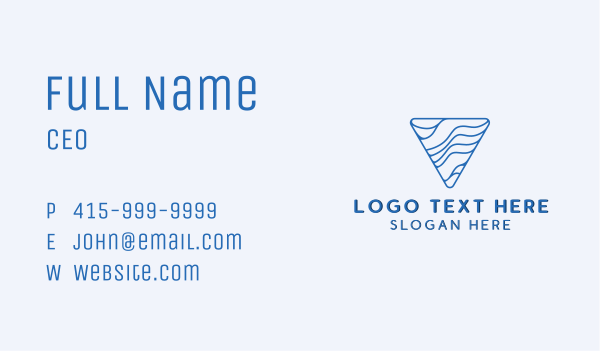 Triangle Wave Technology Business Card Design Image Preview