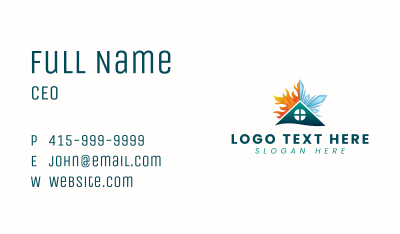 House Fire Ice Business Card Image Preview