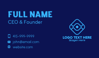 Blue Cyber Tech Application Business Card Image Preview