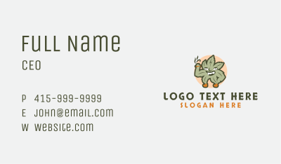 Leaf Marijuana Smoker Business Card Image Preview
