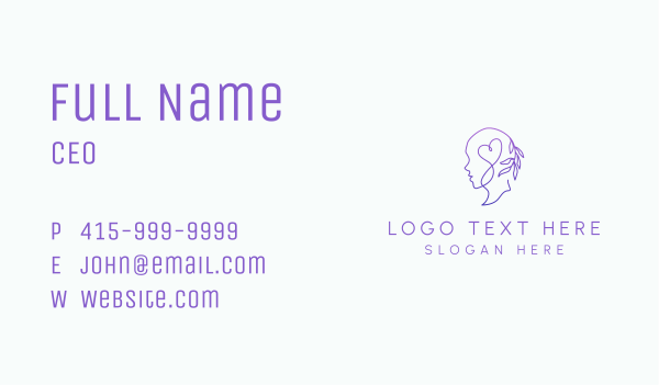 Mental Health Care Business Card Design Image Preview