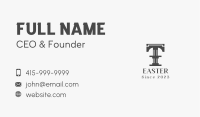 Letter T Steel Structure Business Card Image Preview