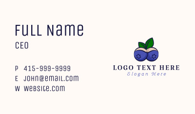 Blueberry Fruit Boobs Business Card Image Preview
