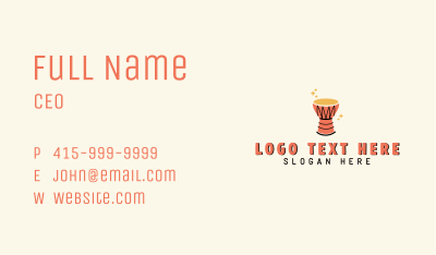 Djembe Musical Instrument  Business Card Image Preview