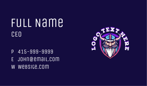 Viking Esports Gaming Business Card Design Image Preview