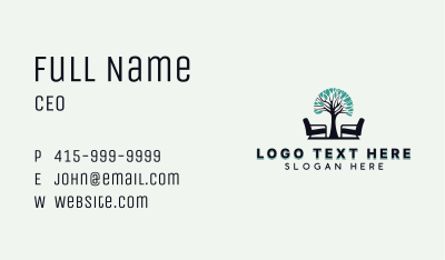 Tree Chair Furniture Business Card Image Preview