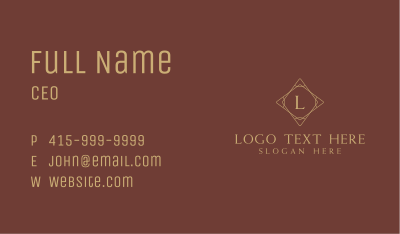 Elegant Geometric Letter Business Card Image Preview