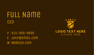 Gold Crown Coffee Bean Business Card Image Preview