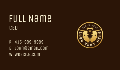 Cattle Bull Skull Business Card Image Preview