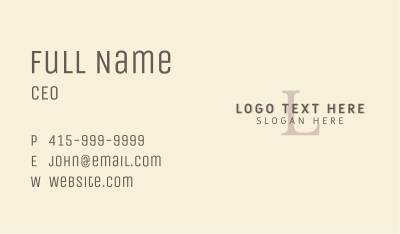 Generic Professional Lettermark Business Card Image Preview