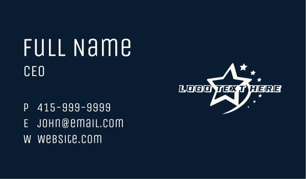 Galaxy Shooting Star Business Card Design Image Preview