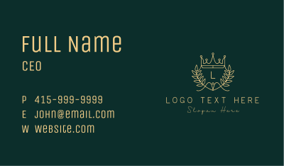 Royal Wreath Shield Business Card Image Preview