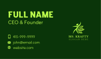 Natural Yoga Fitness Leaf Business Card Image Preview
