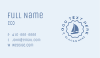 Blue Nautical Sailboat Business Card Image Preview