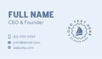 Blue Nautical Sailboat Business Card Image Preview