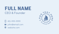 Blue Nautical Sailboat Business Card Preview