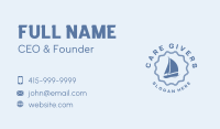 Blue Nautical Sailboat Business Card Design