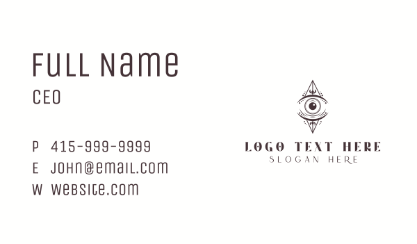 Bohemian Eye Tarot Business Card Design Image Preview