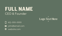 Premium Salad Wordmark Business Card Preview