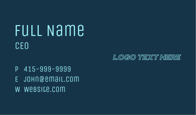 Business Outline Wordmark Business Card Image Preview