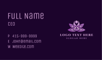 Violet Relaxing Lotus Business Card Image Preview