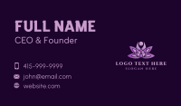 Violet Relaxing Lotus Business Card Image Preview