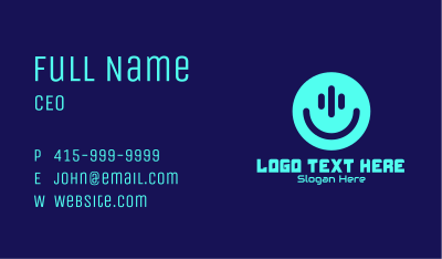 Smiley Streamer Face  Business Card Image Preview