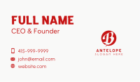 Bold Round Letter B Business Card Image Preview