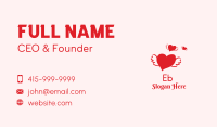 Romantic Flying Heart  Business Card Image Preview