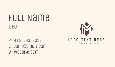 Creative Brand Letter M Business Card Image Preview