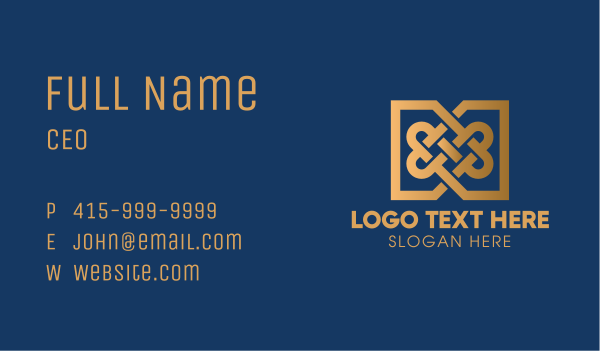 Premium Textile Pattern Business Card Design Image Preview