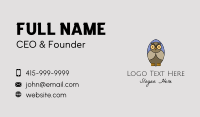 Nocturnal Owl Bird  Business Card Design