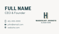 Retro Letter H Business Card Image Preview