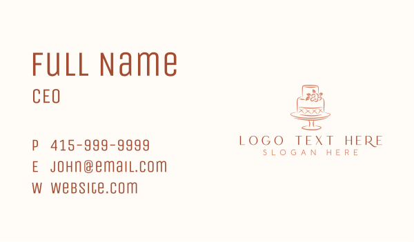Sweet Cake Baker Business Card Design Image Preview