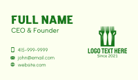 Green Fork Turret Business Card Preview