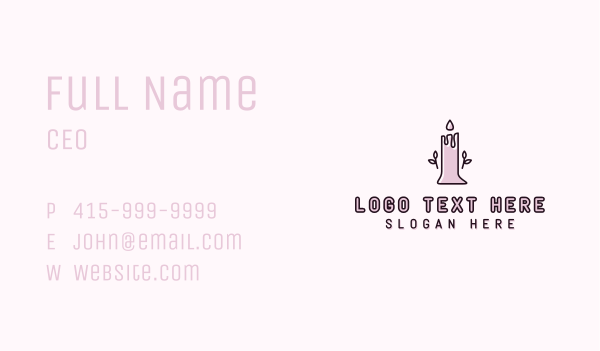 Craft Wax Candlelight Business Card Design Image Preview