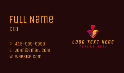 Human Electric Thunder Business Card Image Preview