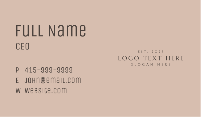 Corporate Elegant Wordmark Business Card Image Preview