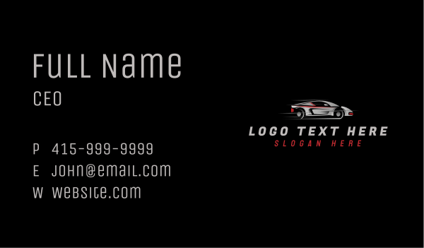 Drag Racing Sedan Vehicle Business Card Design Image Preview