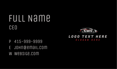 Drag Racing Sedan Vehicle Business Card Image Preview