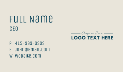 Professional Advertising Business Wordmark Business Card Image Preview