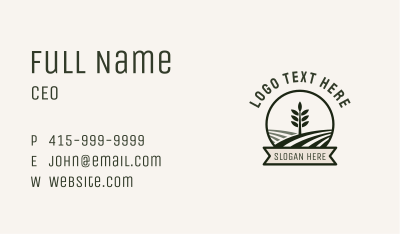 Ecofriendly Farm Agriculture  Business Card