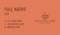 Steamy Letter S Cup Business Card Image Preview